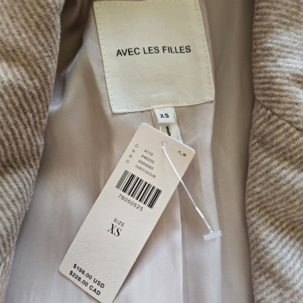 NWT Anthropologie Avec Les Filles Double-BreastedWoolCoat, Size XS - Picture 14 of 16